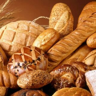 Bread in a wicker basket