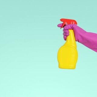 Cleaner with a spray bottle