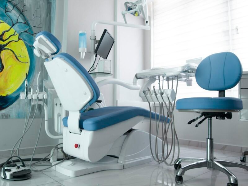 Dental chair in a treatment room