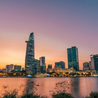 Ho Chi Minh City skyline at night