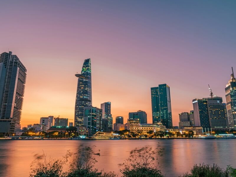 Ho Chi Minh City skyline at night