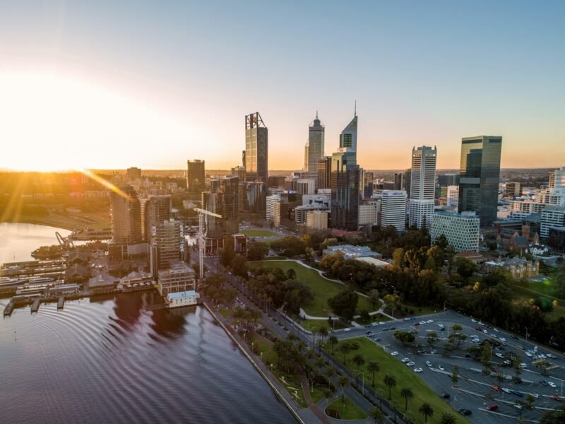 Perth city by the Swan River