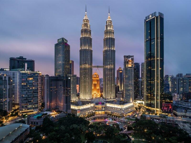 Petronas Towers at night, Kuala Lumpur