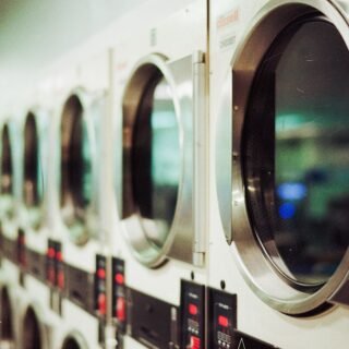 Row of washing machines