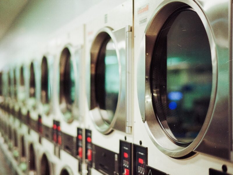 Row of washing machines